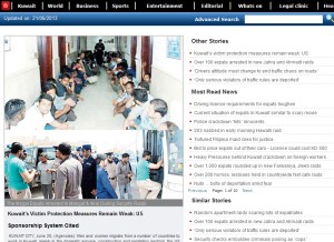 Arab Times 21 June,2013